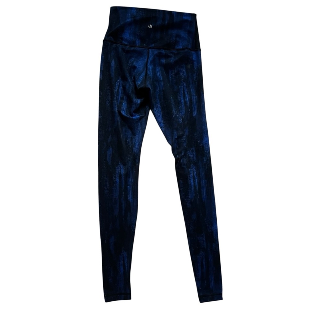 lululemon athletica Wunder Under Full On Luon Roll Down in Nightsky Harbor EUC 6 - Picture 3 of 7